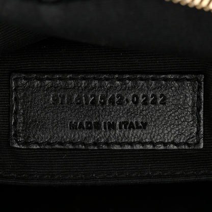 Saint Laurent Patent Calfskin Crocodile Embossed Monogram Lou Camera Bag Black 7 of 11