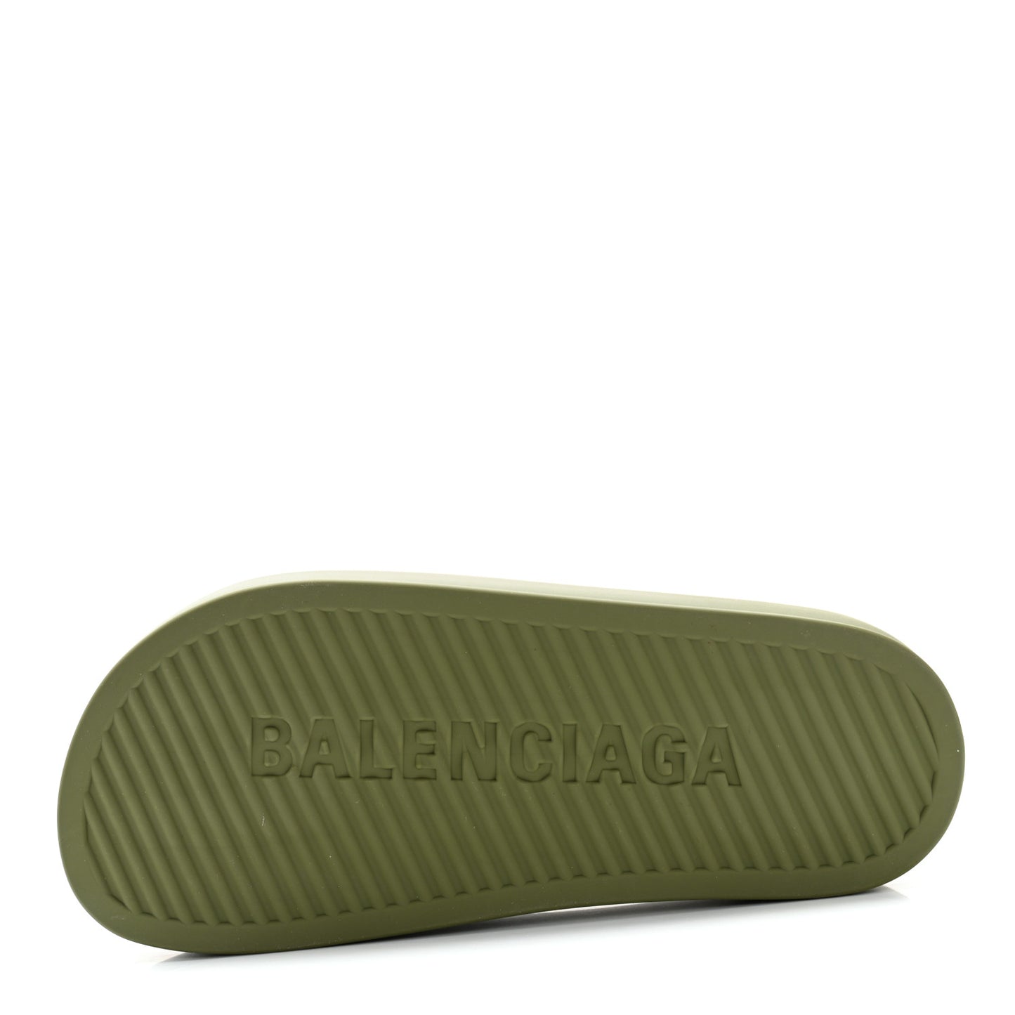 Rubber Womens Chunky Slide Sandals 37 Kaki