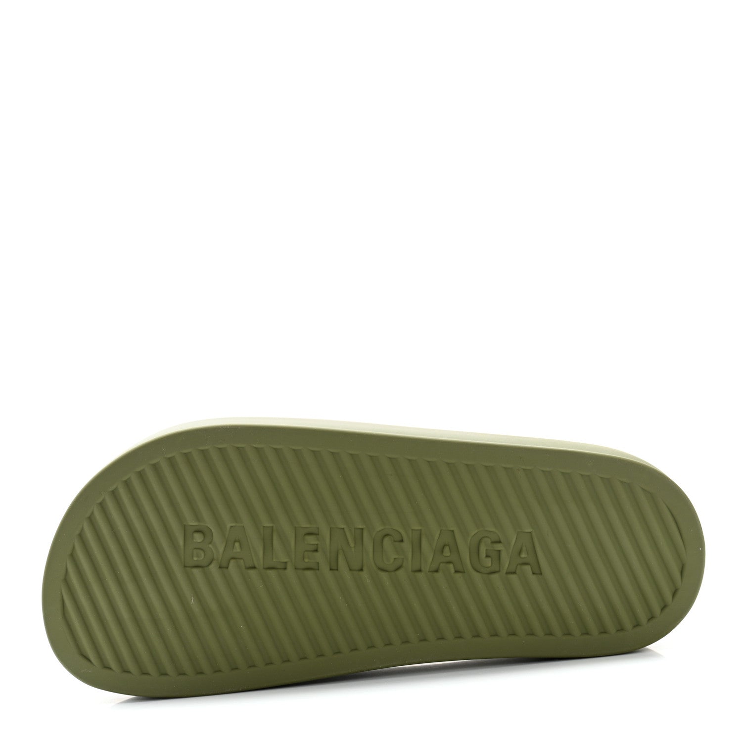Balenciaga Rubber Womens Chunky Slide Sandals 37 Kaki 8 of 8