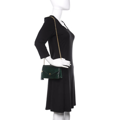Chanel Alligator Tassel Envelope Flap Green 2 of 13