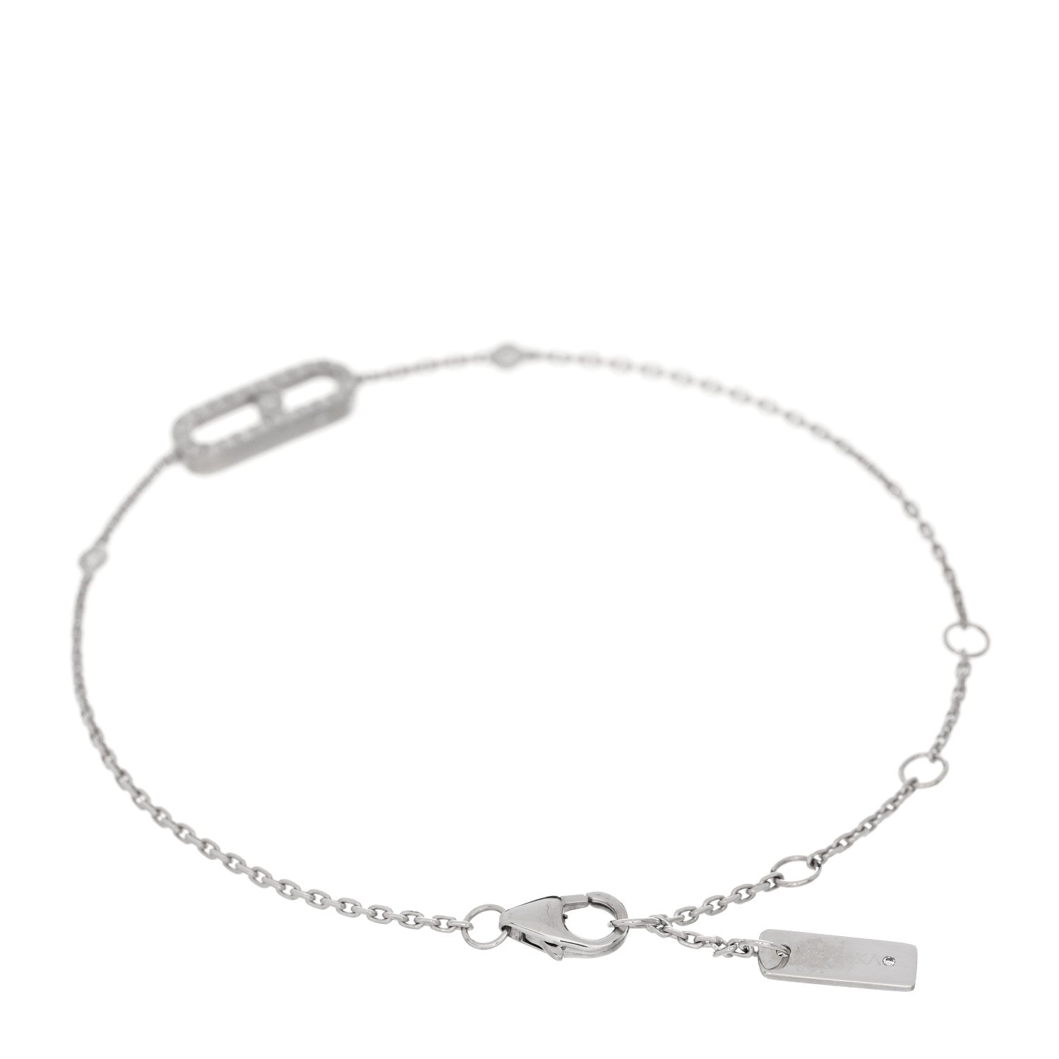 Messika 18K White Gold Diamond Move Uno Pave Bracelet 2 of 3