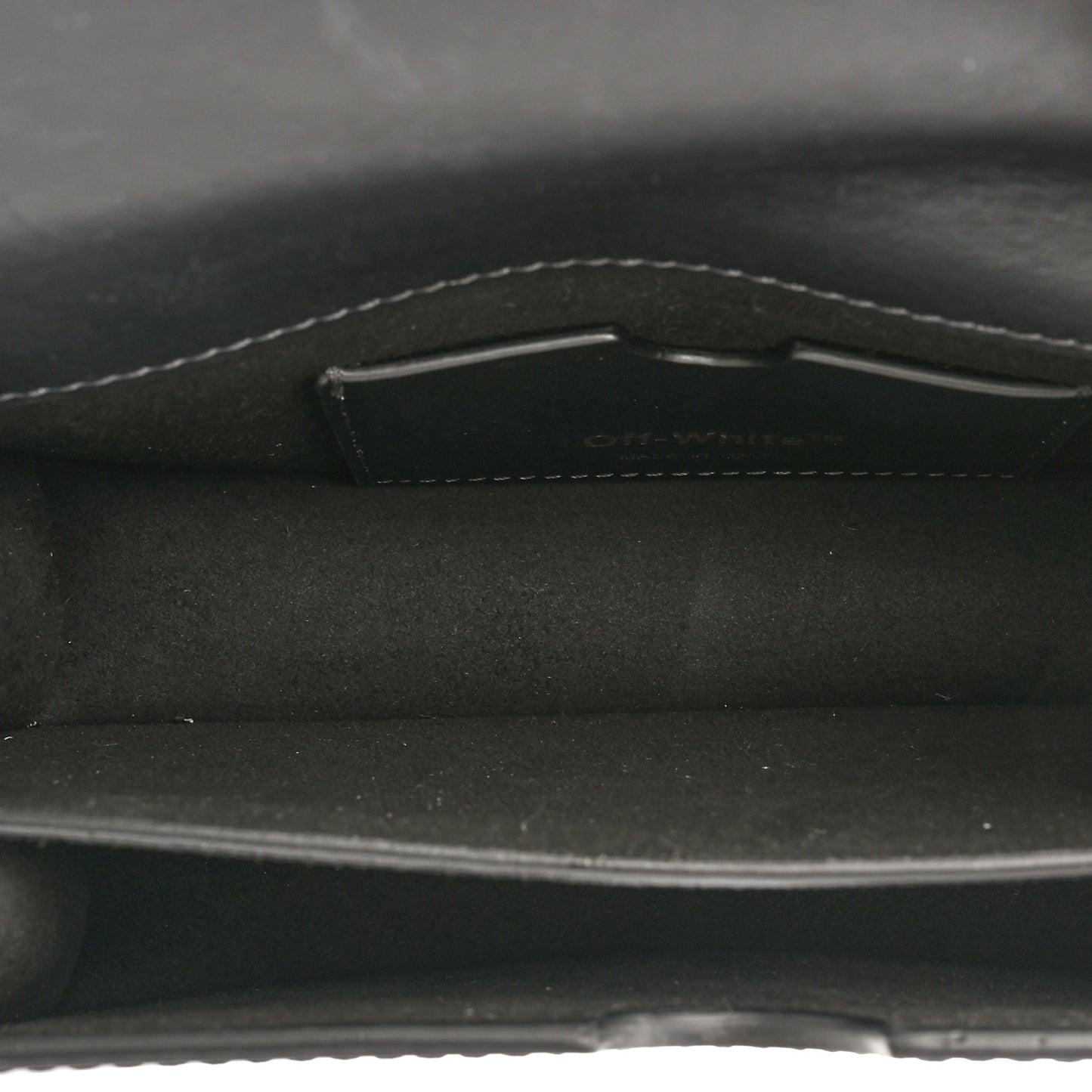 Calfskin Diag Binder Flap Bag Black