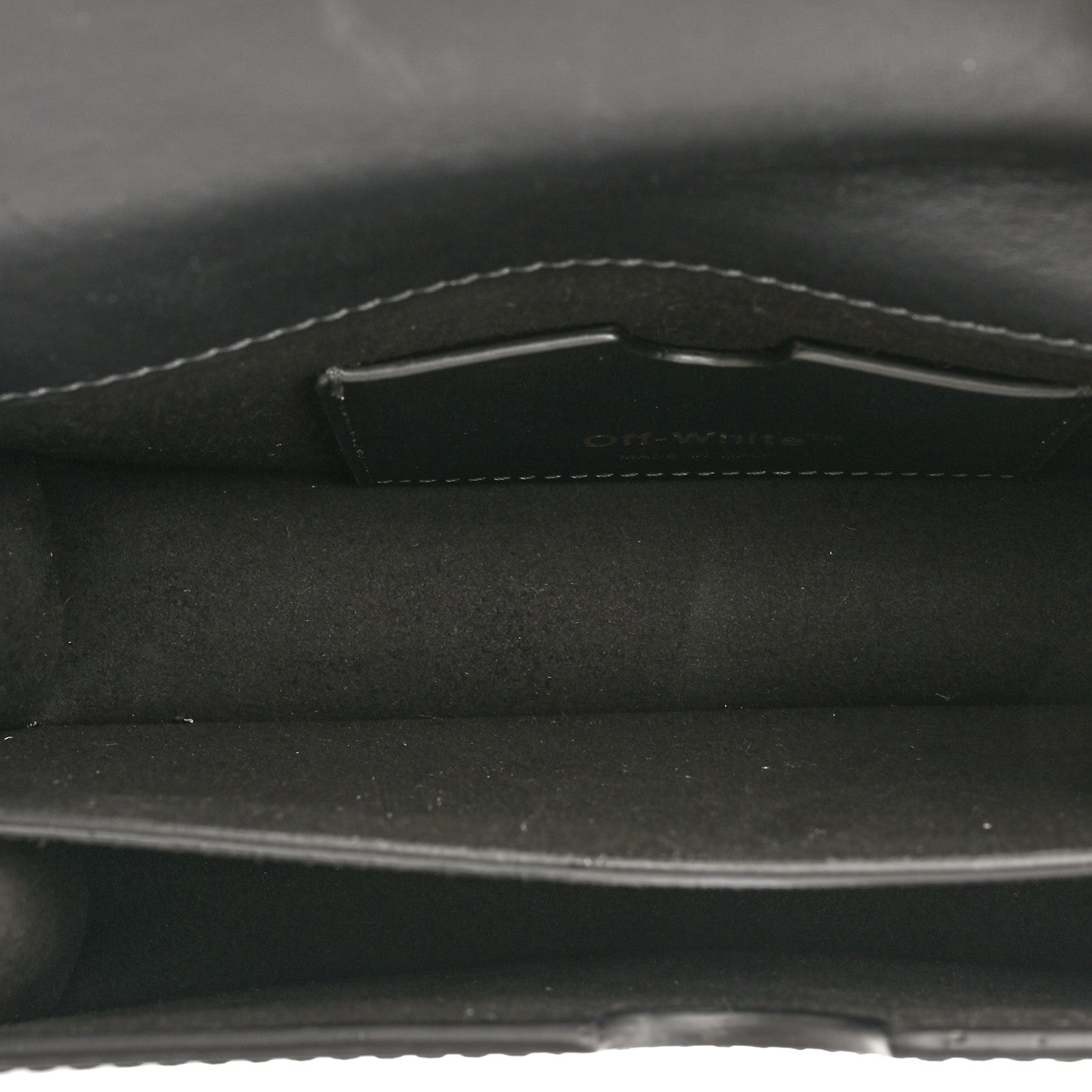 Off-White Calfskin Diag Binder Flap Bag Black 6 of 9