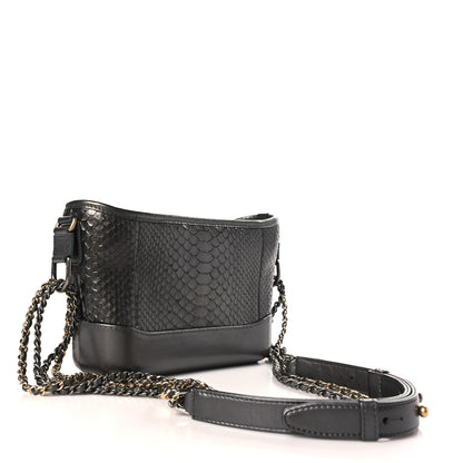 Chanel Metallic Snakeskin Small Gabrielle Hobo Pewter 3 of 9