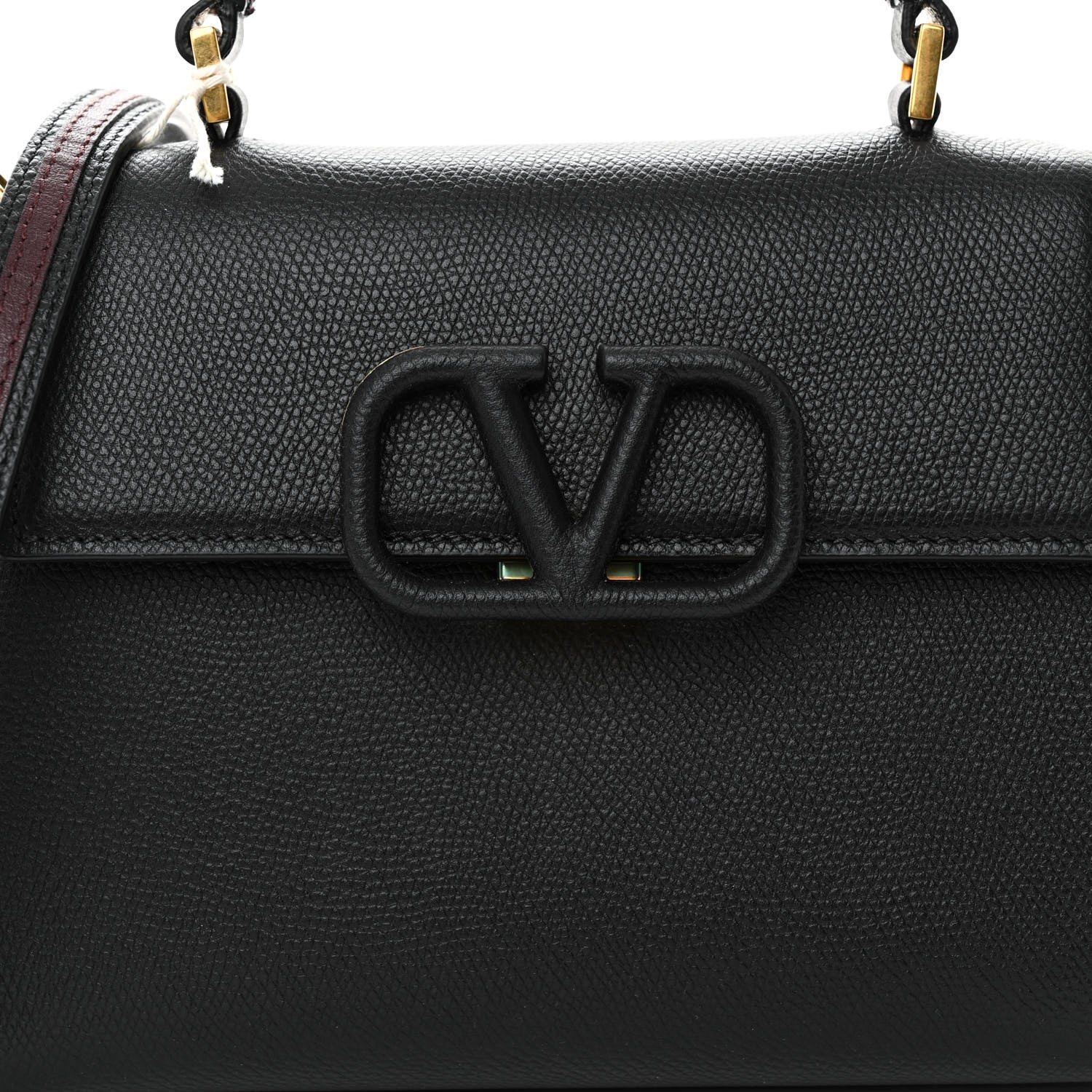Valentino Garavani Grainy Calfskin Small VSling Top Handle Bag Black 6 of 9