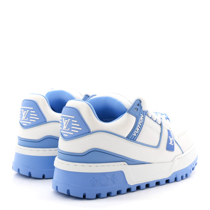 Louis Vuitton Calfskin Womens LV Trainer Maxi Sneakers 38 Bleu Ciel 5 of 12