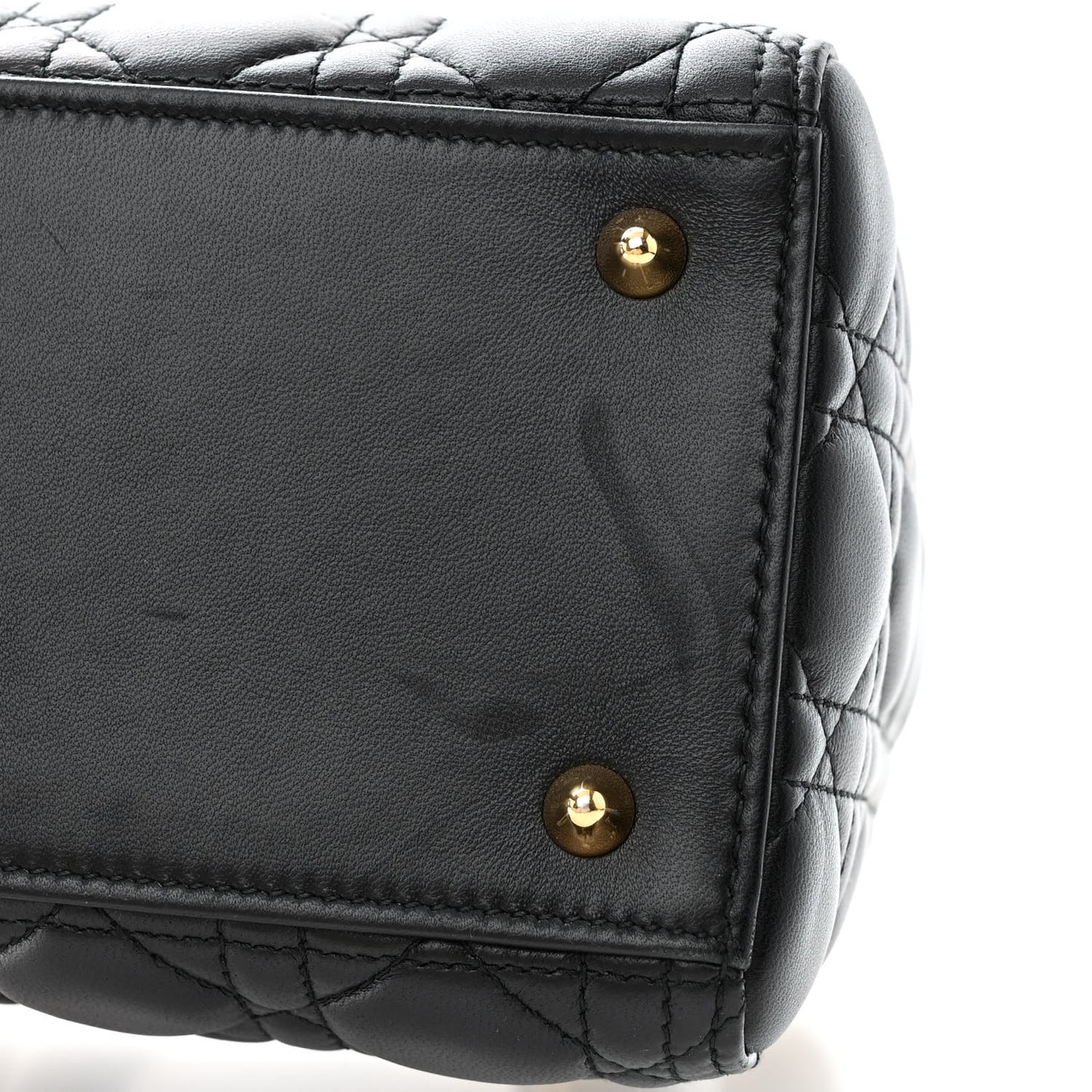 Lambskin Cannage Medium Lady Dior Black