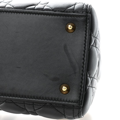 Christian Dior Lambskin Cannage Medium Lady Dior Black 12 of 12