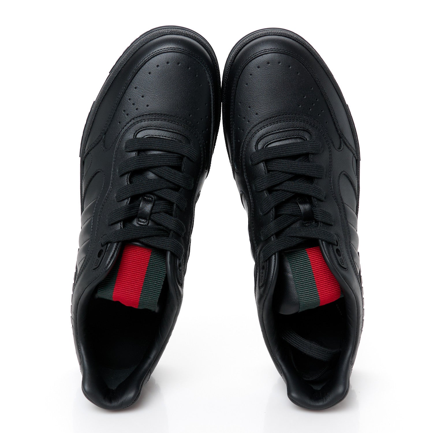 Gucci Sparrow Calfskin Mens Re-Web Sneakers 11 Black 2 of 10