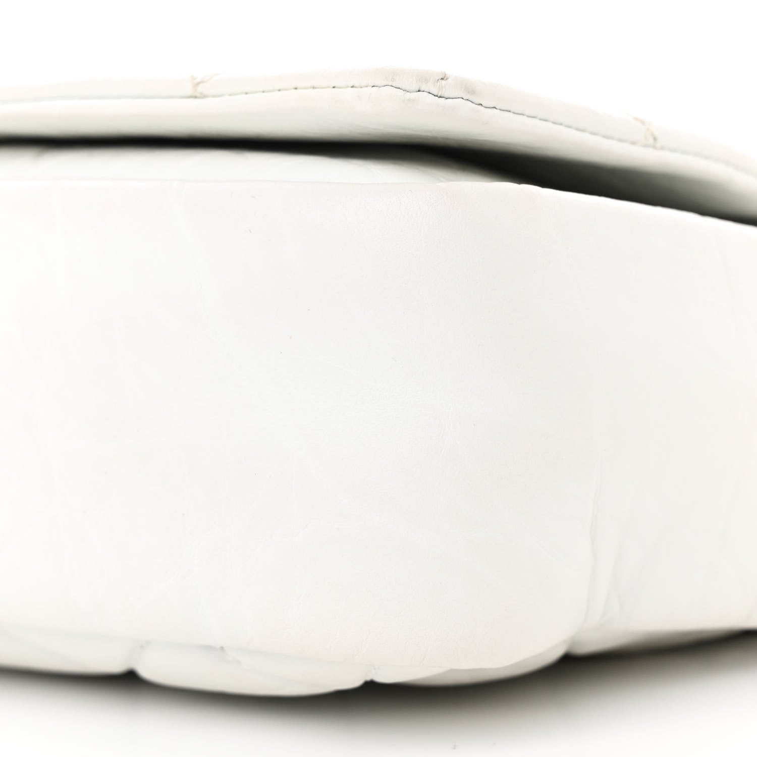 Chanel Aged Calfskin Quilted Medium Pondichery Flap White 10 of 10