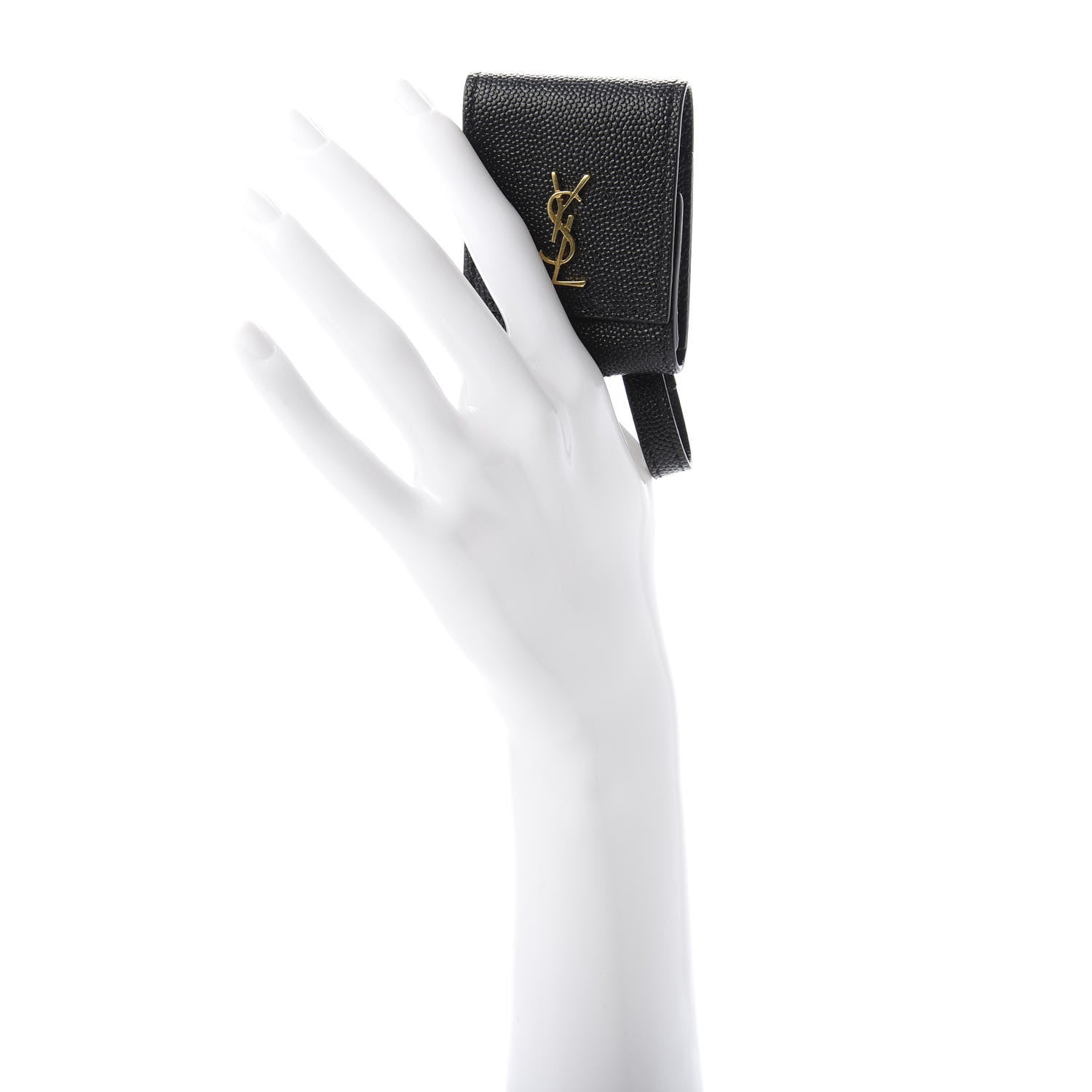 Saint Laurent Grain De Poudre Monogram Airpods Case Black 2 of 6