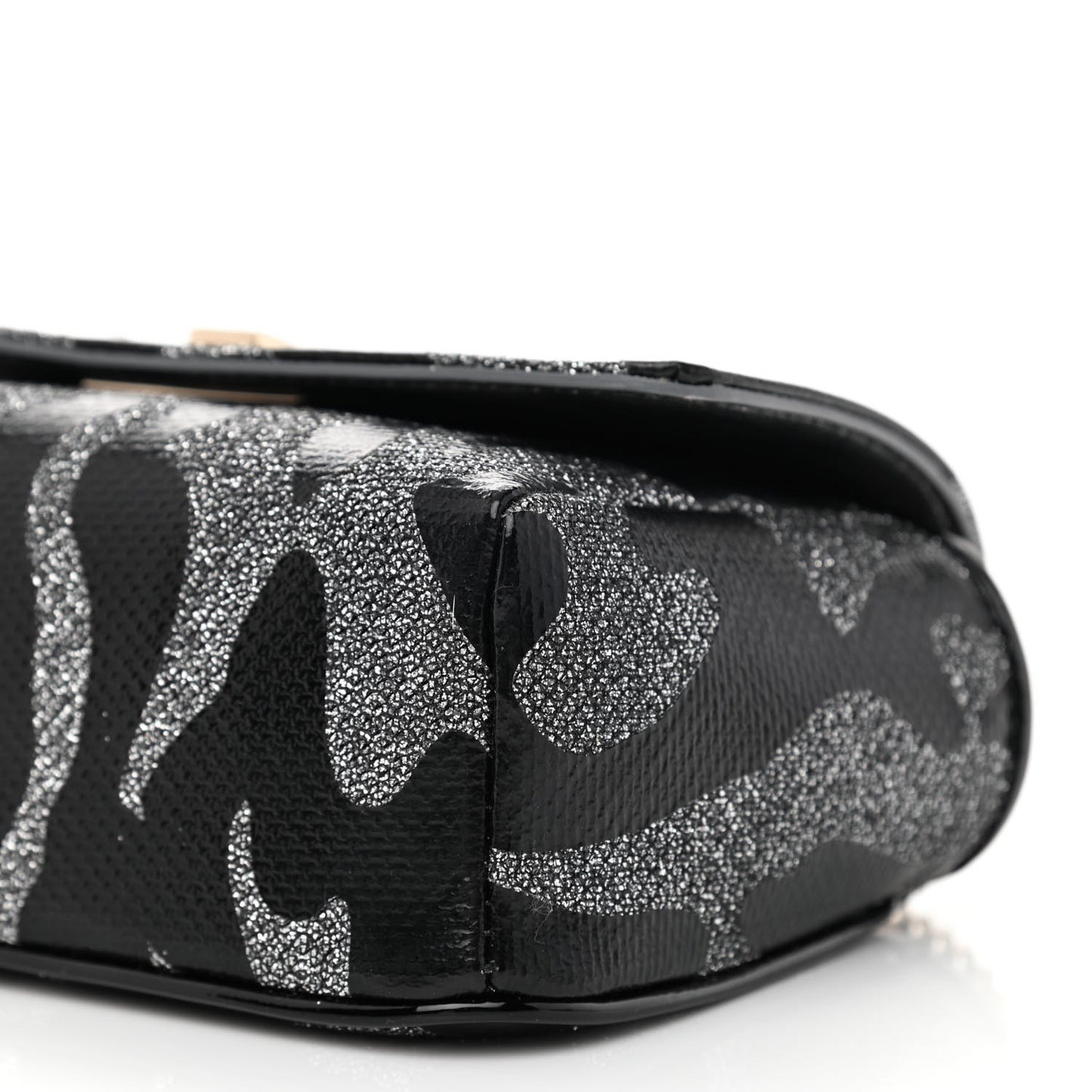 Glitter Mini Ruby Chain Crossbody Anthracite