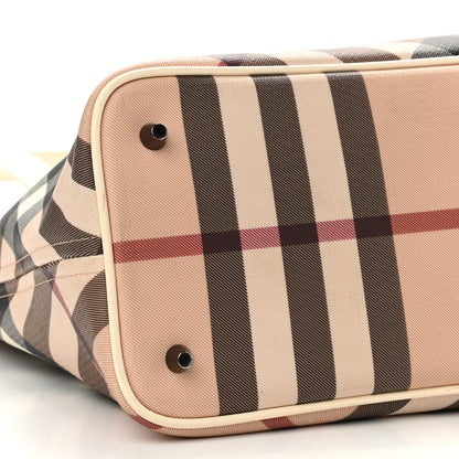 Burberry Nova Check Large Nickie Tote White 10 of 16