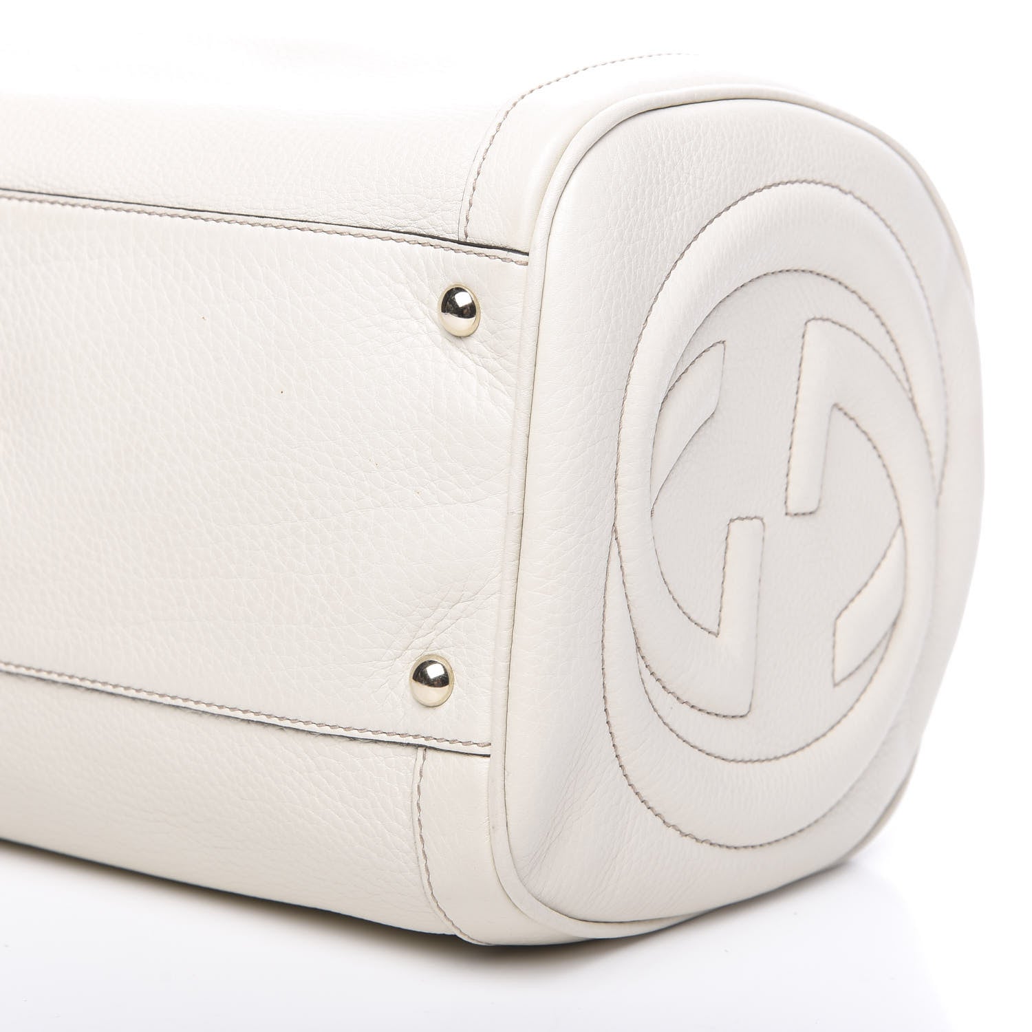 Gucci Pebbled Calfskin Medium Soho Boston Off White 10 of 11