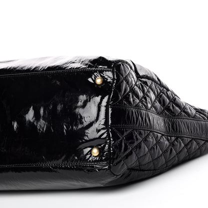 Chanel Vinyl Medium Rock and Chain Bowler Black 6 of 12