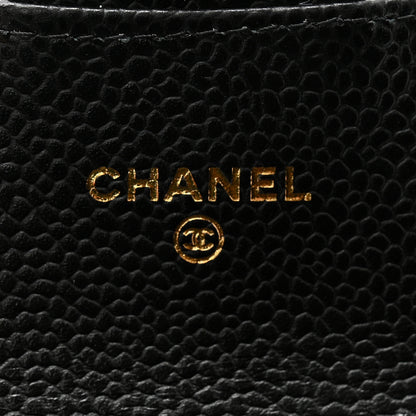 Chanel Caviar Quilted Flap Card Holder Wallet Black 6 of 9