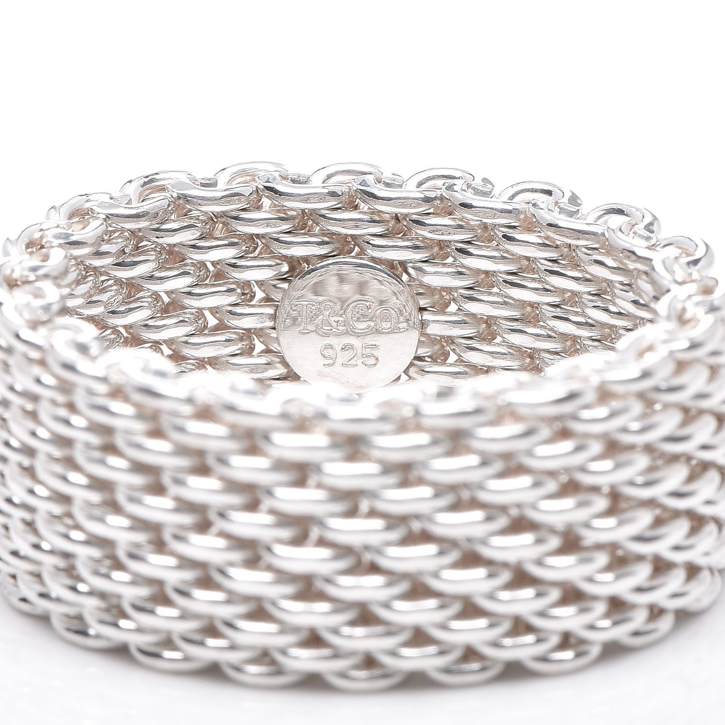 Sterling Silver Somerset Mesh Ring 54 7
