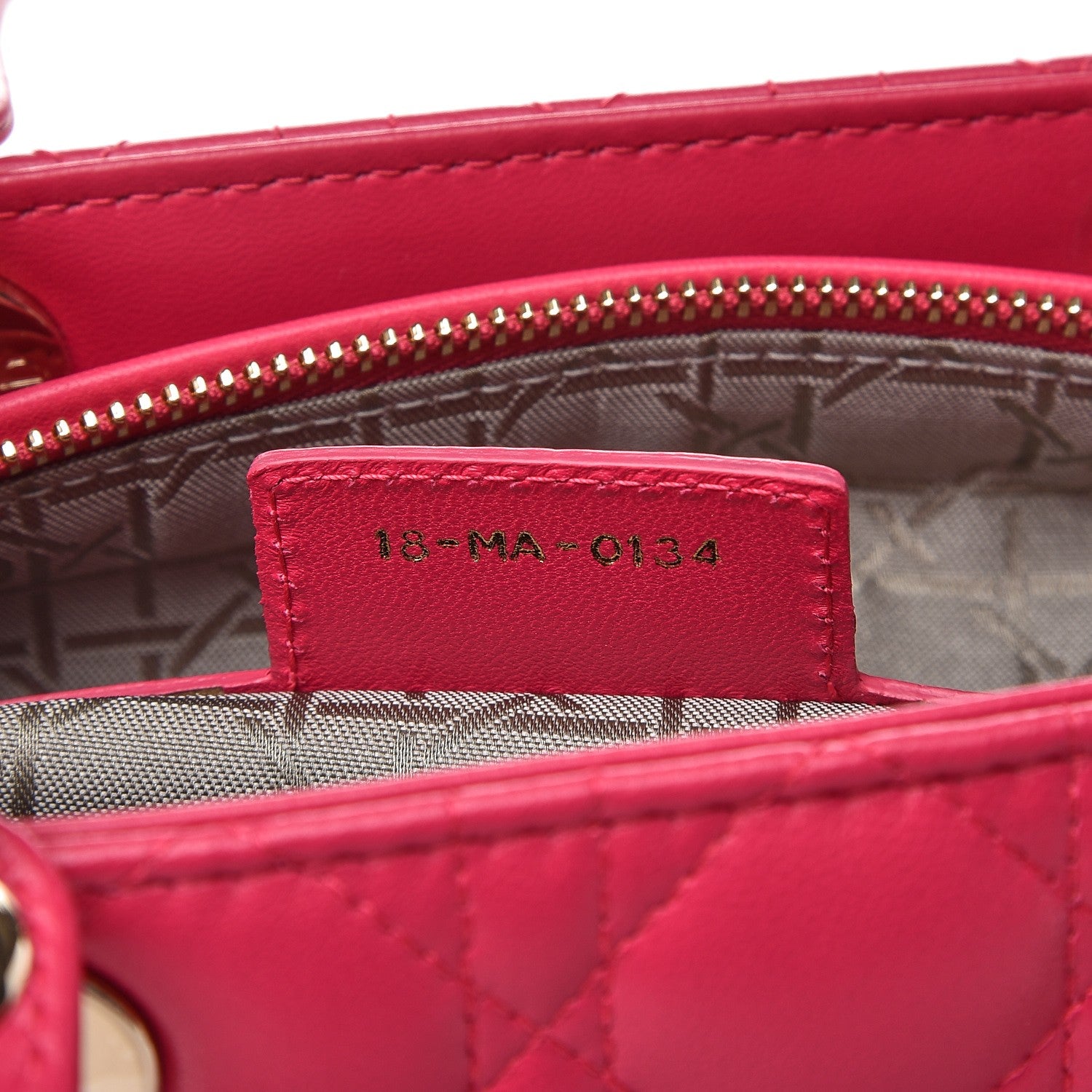 Christian Dior Lambskin Cannage Large Lady Dior Fuchsia 7 of 8