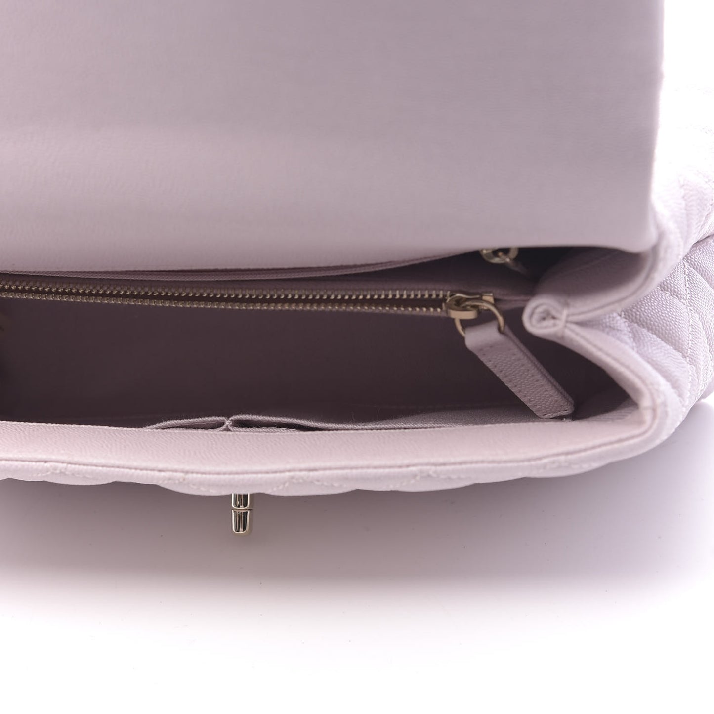 Caviar Quilted Small Coco Handle Flap Lilas Lilac