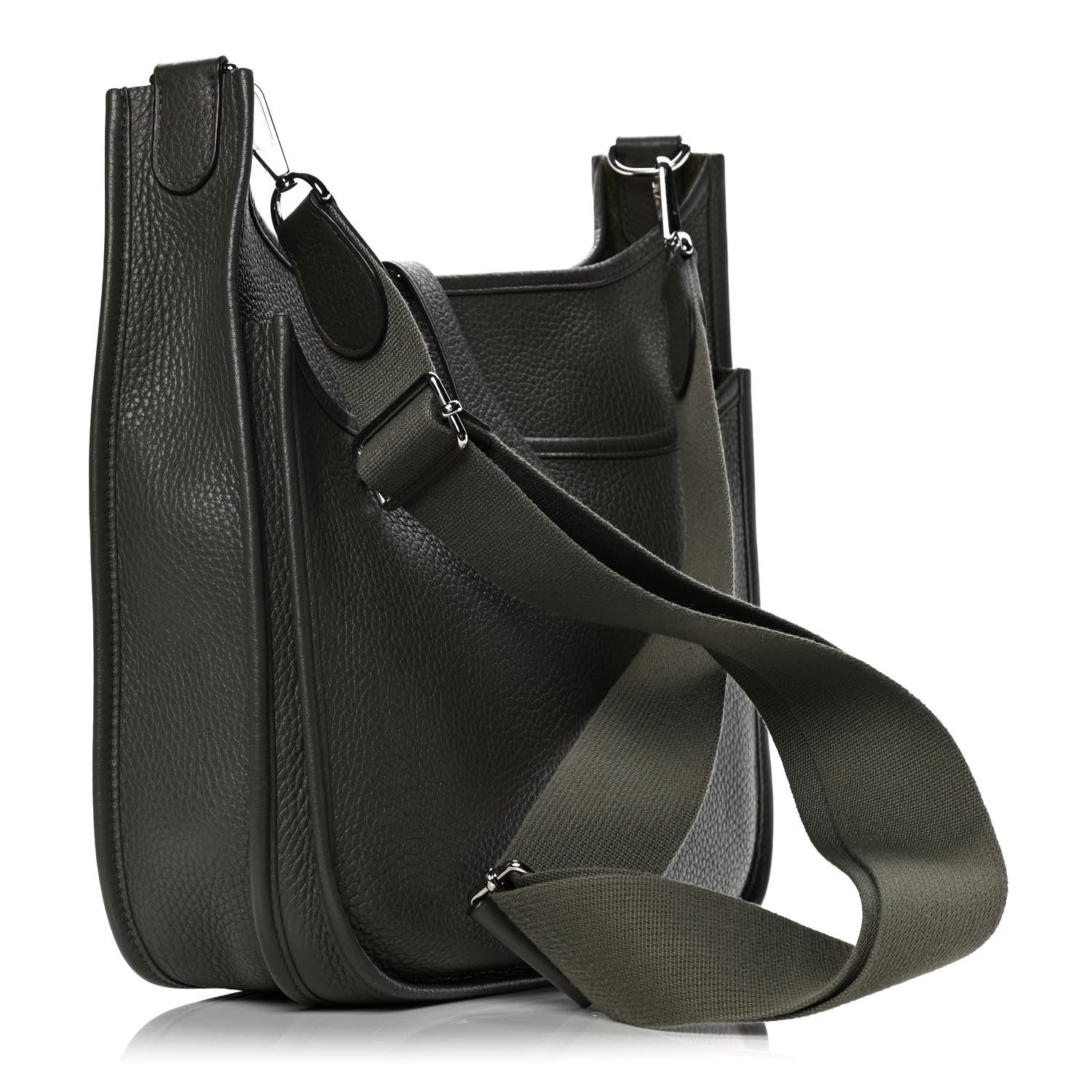 Hermes Taurillon Clemence Evelyne III PM Vert De Gris 2 of 9