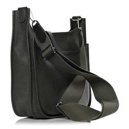Hermes Taurillon Clemence Evelyne III PM Vert De Gris 2 of 9
