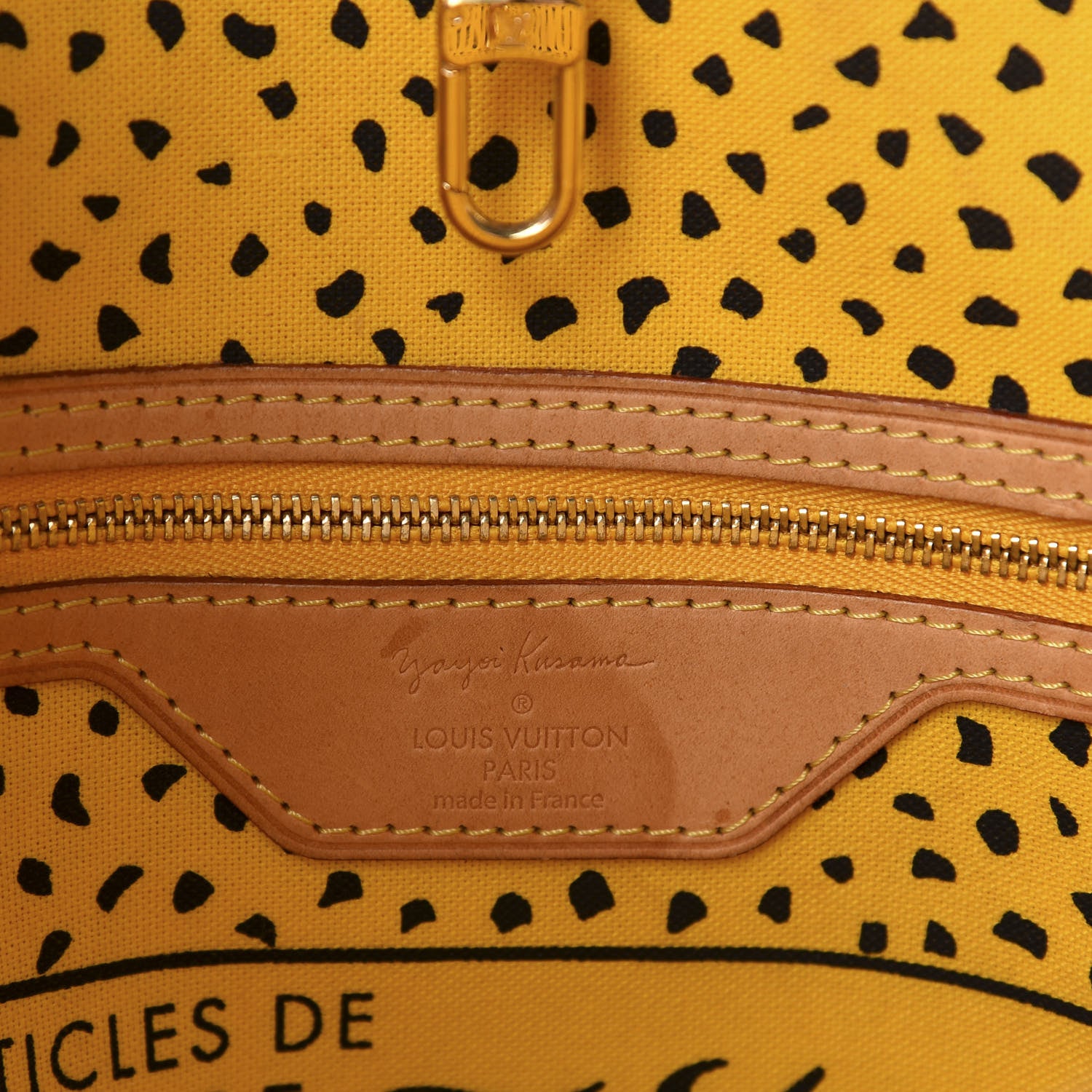 Louis Vuitton Monogram Kusama Waves Neverfull MM Yellow 11 of 13