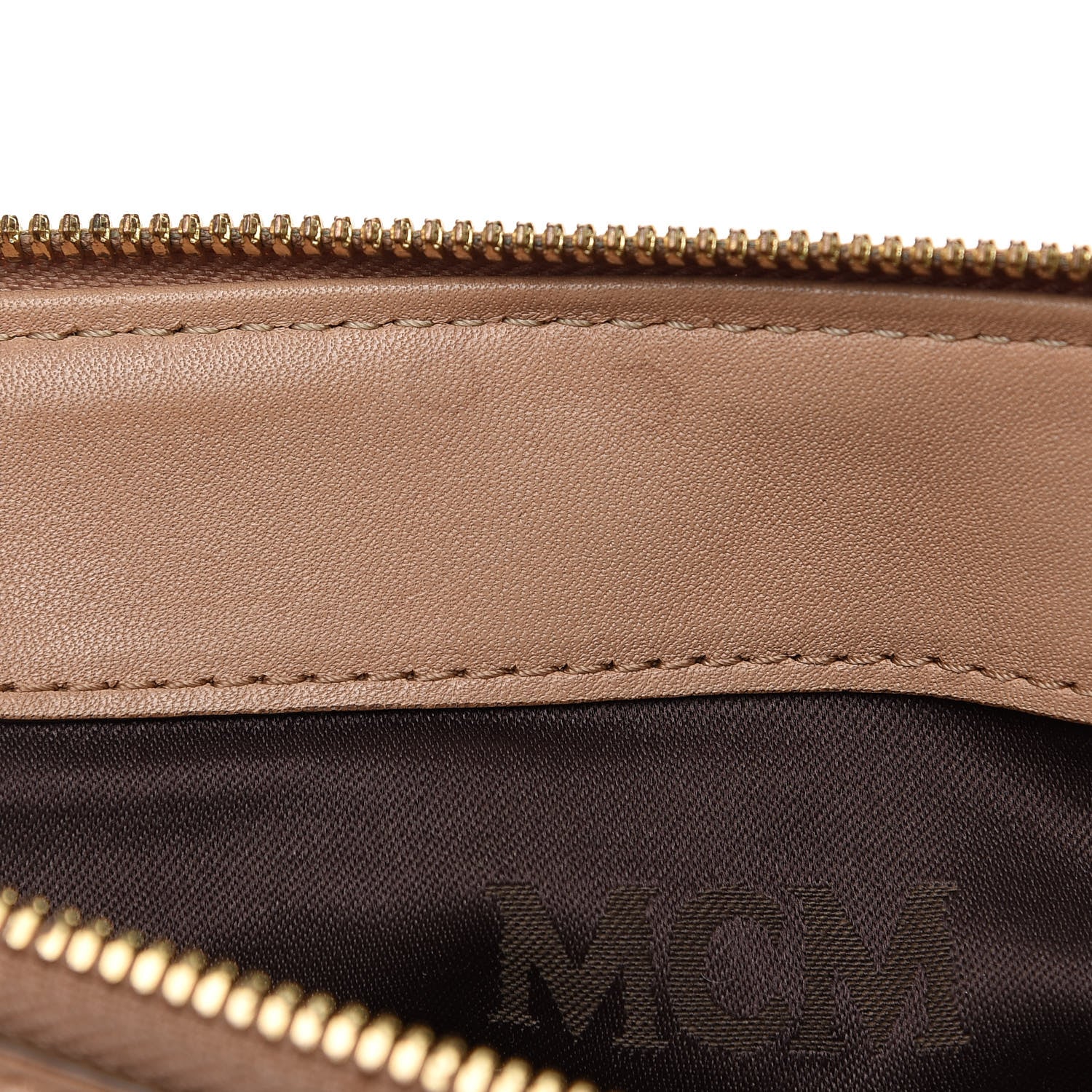 MCM Visetos Medium Essentials Shopper Tote Beige 10 of 17