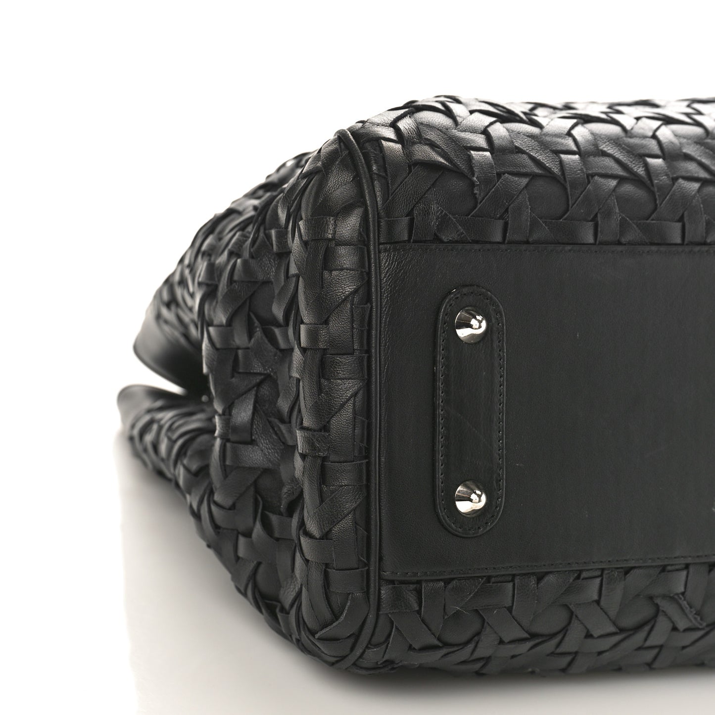 Lambskin Woven Lady Dior Avenue Tote Black