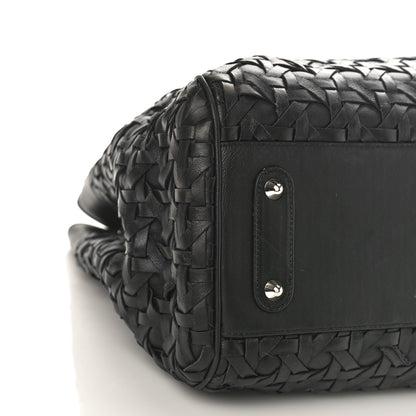 Christian Dior Lambskin Woven Lady Dior Avenue Tote Black 7 of 10