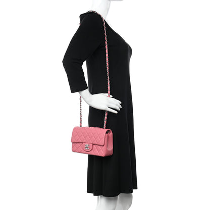 Chanel Lambskin Quilted Mini Rectangular Flap Pink 2 of 12