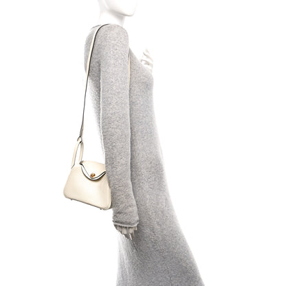 Hermes Taurillon Clemence Mini Lindy 20 So Cream 2 of 11
