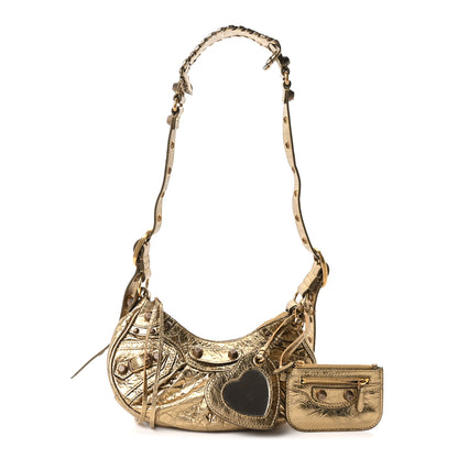 Balenciaga Metallic Agneau Arena Le Cagole Shoulder Bag XS Gold 3 of 11