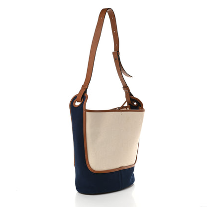 Loewe Canvas Paulas Ibiza Colorblock Balloon Hobo Navy Ecru 2 of 9