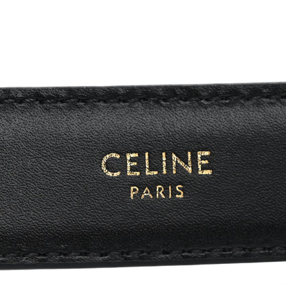 Celine Taurillon Calfskin Medium Triomphe Belt 85 34 Black 3 of 10
