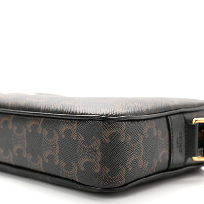 Celine Triomphe Canvas Medium Messenger Bag Black 10 of 10