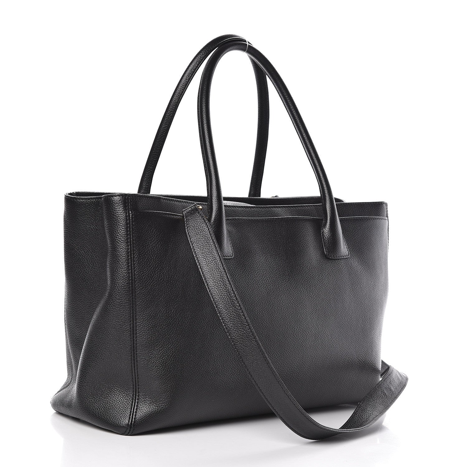 Chanel Calfskin Cerf Executive Shopper Tote Black 5 of 11