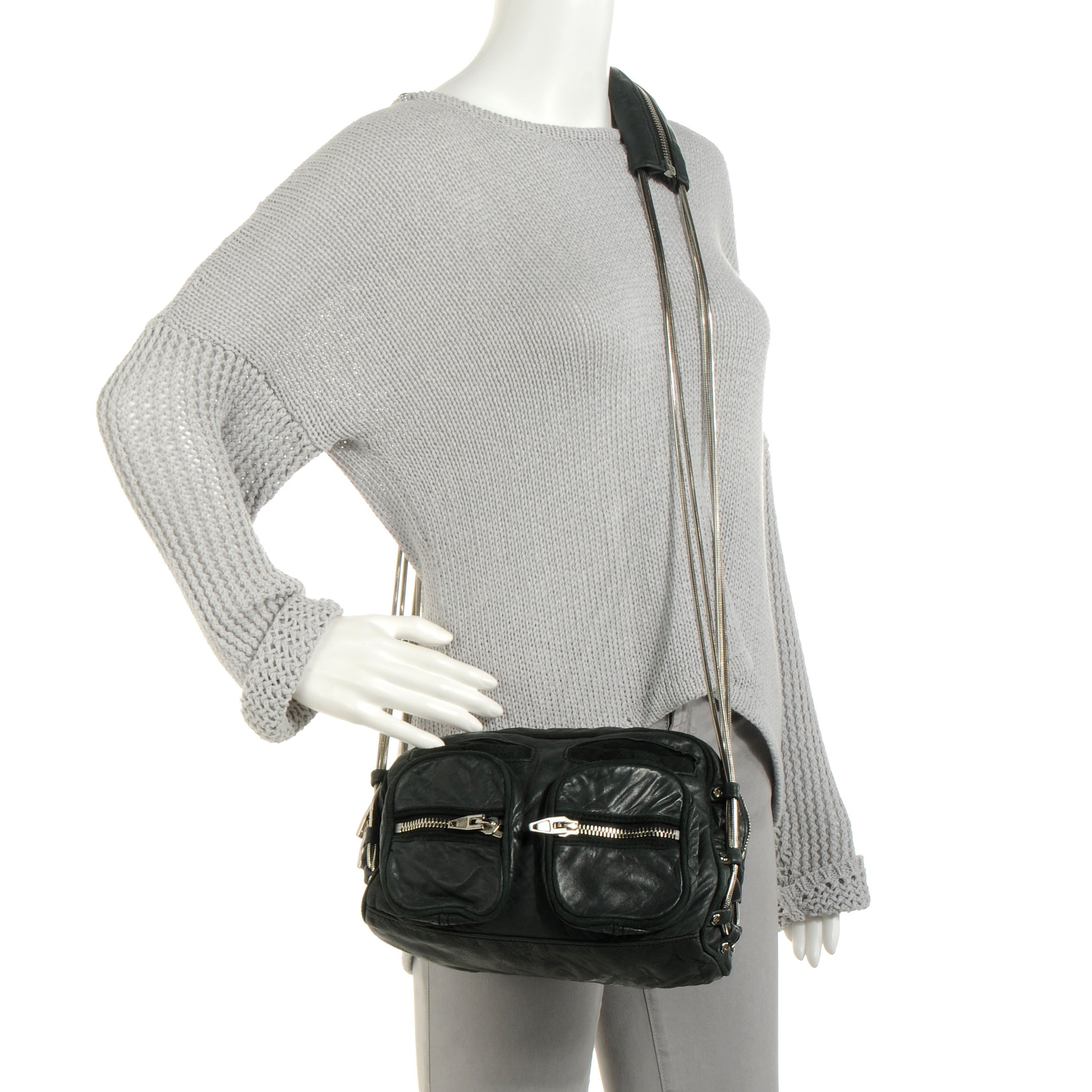 Alexander Wang Washed Lambskin Brenda Chain Black 2 of 6