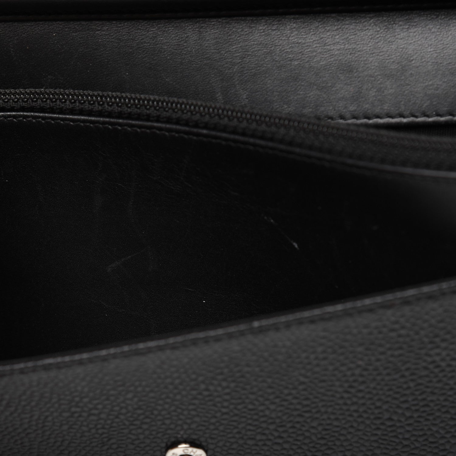 Chanel Caviar Timeless CC Wallet On Chain WOC Black 12 of 15