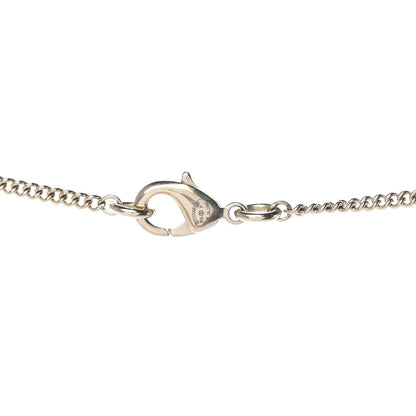 Chanel Metal Quilted CC Pendant Necklace Gold White 5 of 6