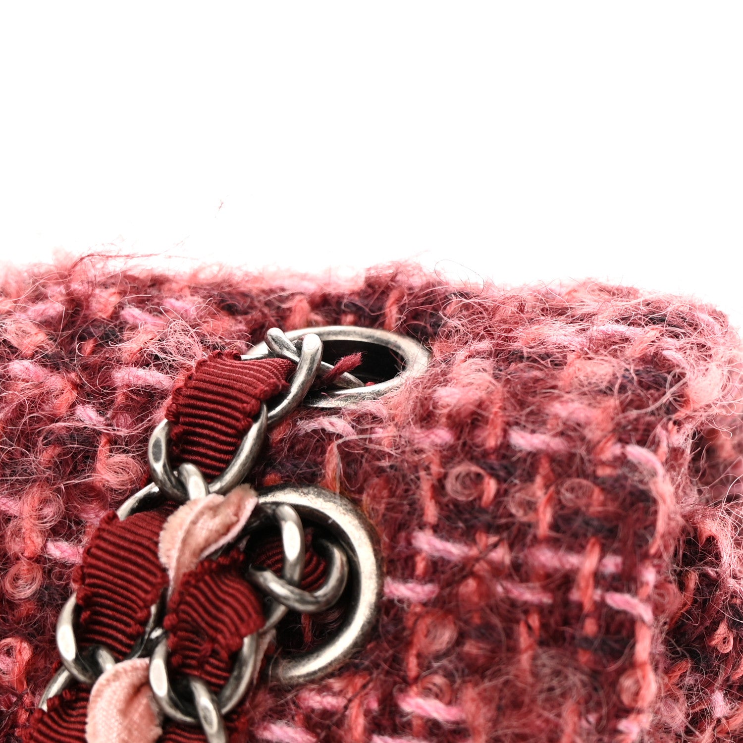 Chanel Tweed Quilted Medium Double Flap Red 14 of 14