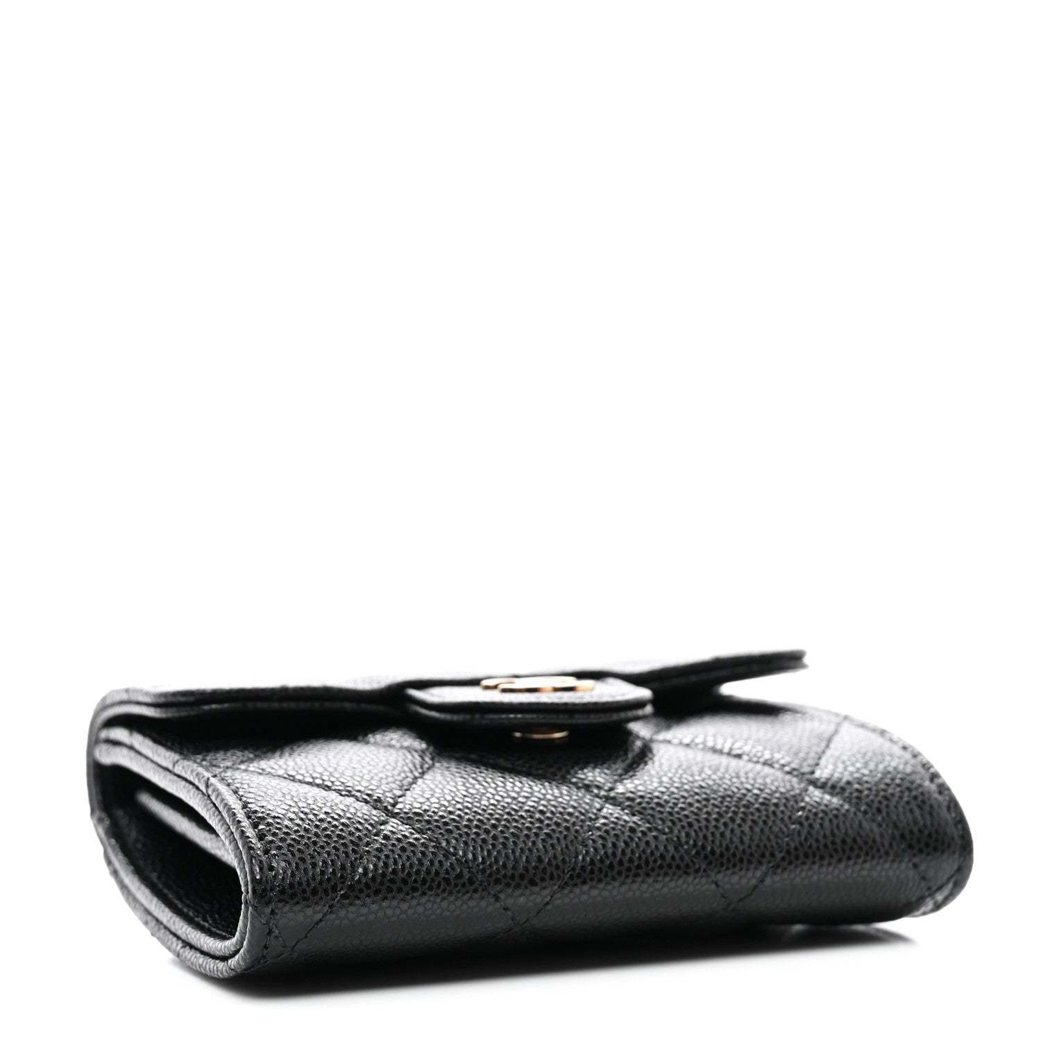 Chanel Caviar Quilted Flap Card Holder Wallet Black 4 of 9