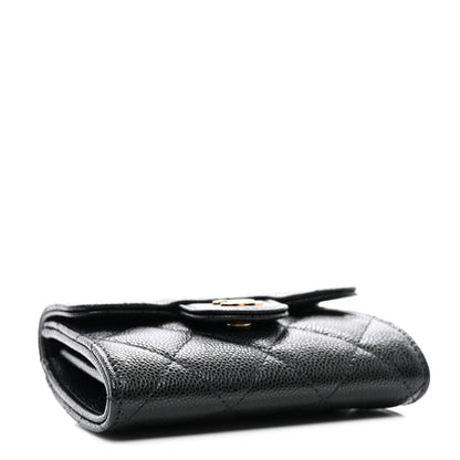 Chanel Caviar Quilted Flap Card Holder Wallet Black 4 of 9
