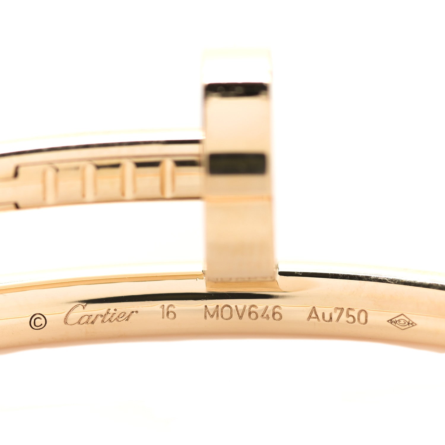Cartier 18K Yellow Gold Juste Un Clou Bracelet 16 4 of 5