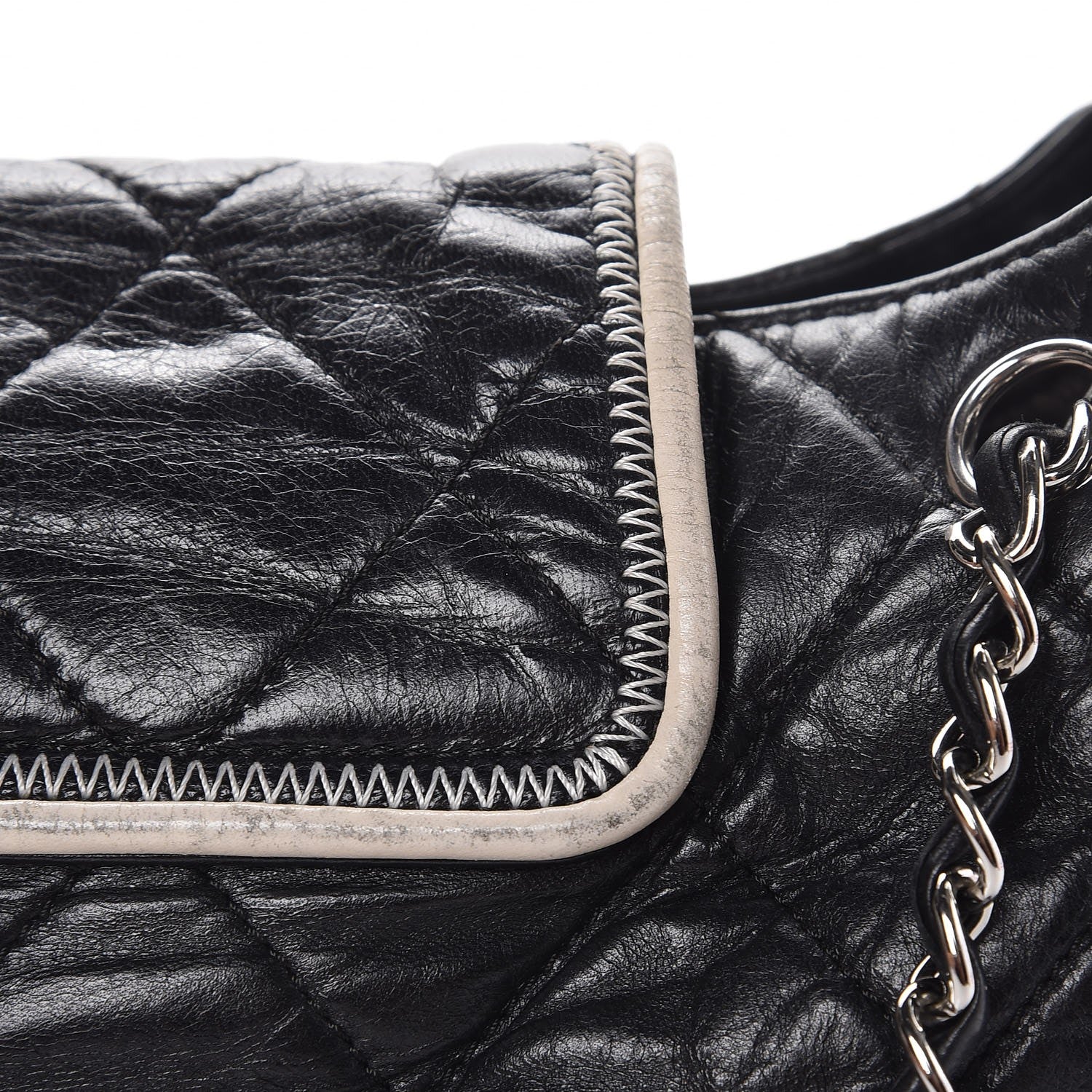 Chanel Lambskin Quilted East West Accordion Flap Black 18 of 18