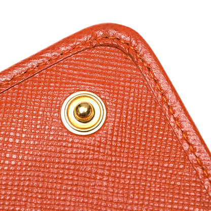 Prada Tessuto Impuntu Triangle Continental Flap Wallet Orange 14 of 19