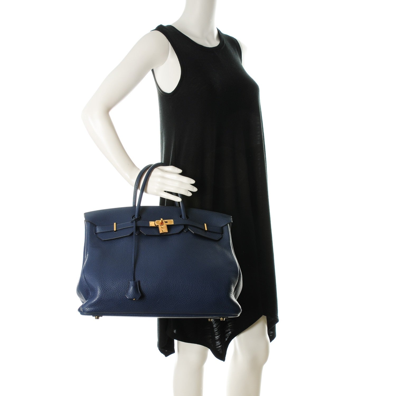 Hermes Taurillon Clemence Birkin 40 Bleu Saphir 2 of 24