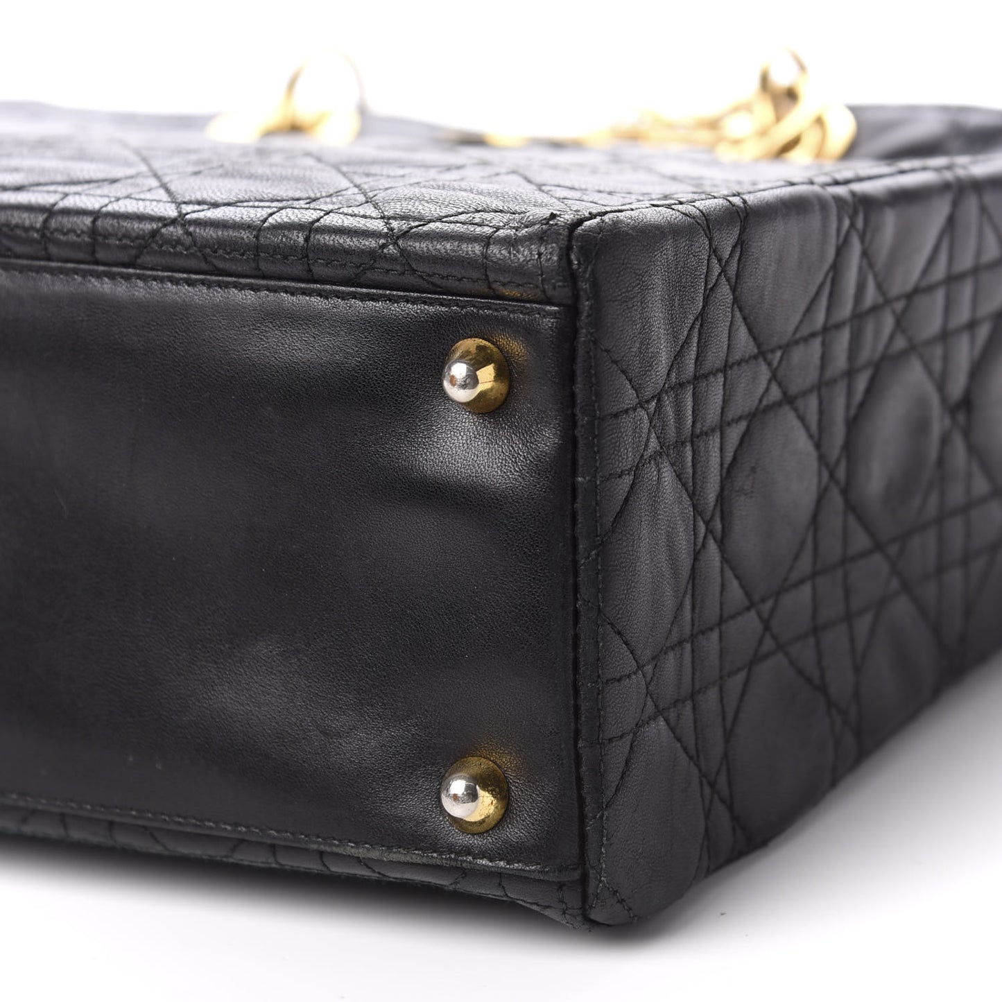 Lambskin Cannage Large Lady Dior Black