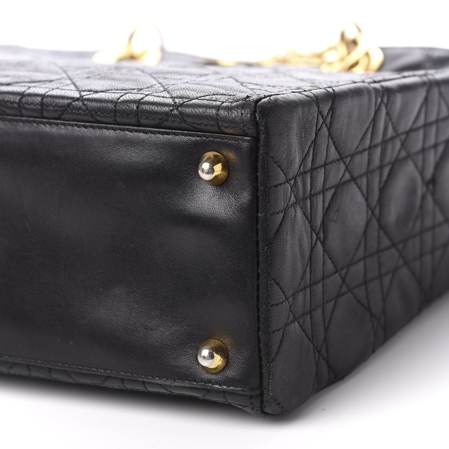 Christian Dior Lambskin Cannage Large Lady Dior Black 6 of 10