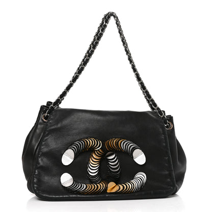 Chanel Lambskin CC Disc Accordion Flap Black 1 of 10