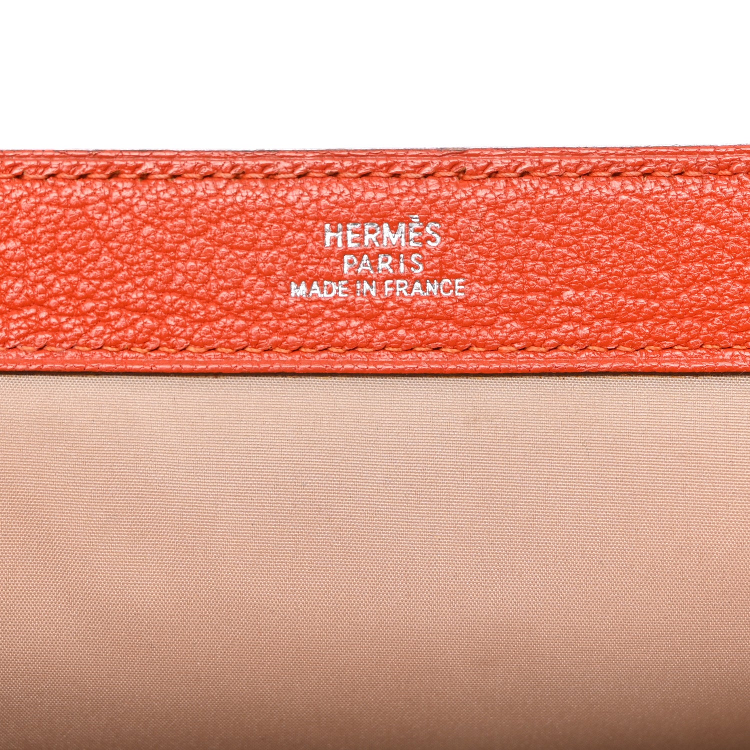 Hermes Chevre Mysore Karo GM Orange 6 of 9
